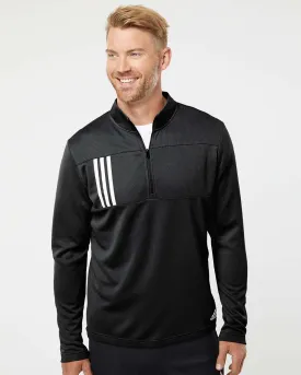 Adidas A482 3-Stripes Double Knit Quarter-Zip Pullover