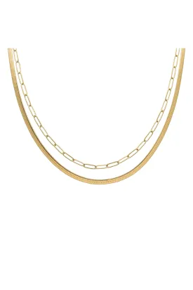 Brenda Grands Herringbone Layered Necklace