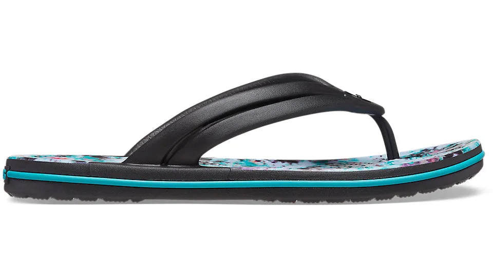 Crocs Crocband Tie Dye Flip Black Turq Tonic