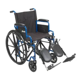 Drive Medical Blue Streak Wheelchair with Flip Back Desk Arms