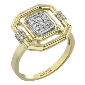 Fashion Ring In 18k Gold With Diamonds