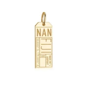 Fij NAN Luggage Tag Charm Solid Gold