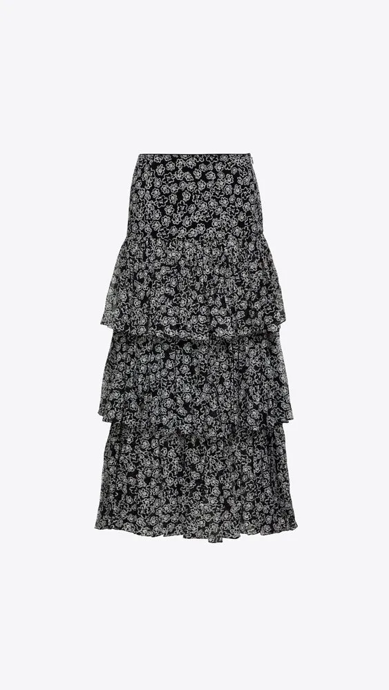 Floral Transparencies Skirt