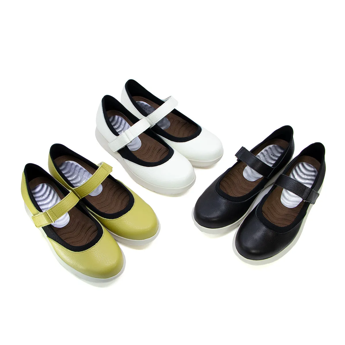 Himari Lime Soft Walking Sneaker Strap Flats