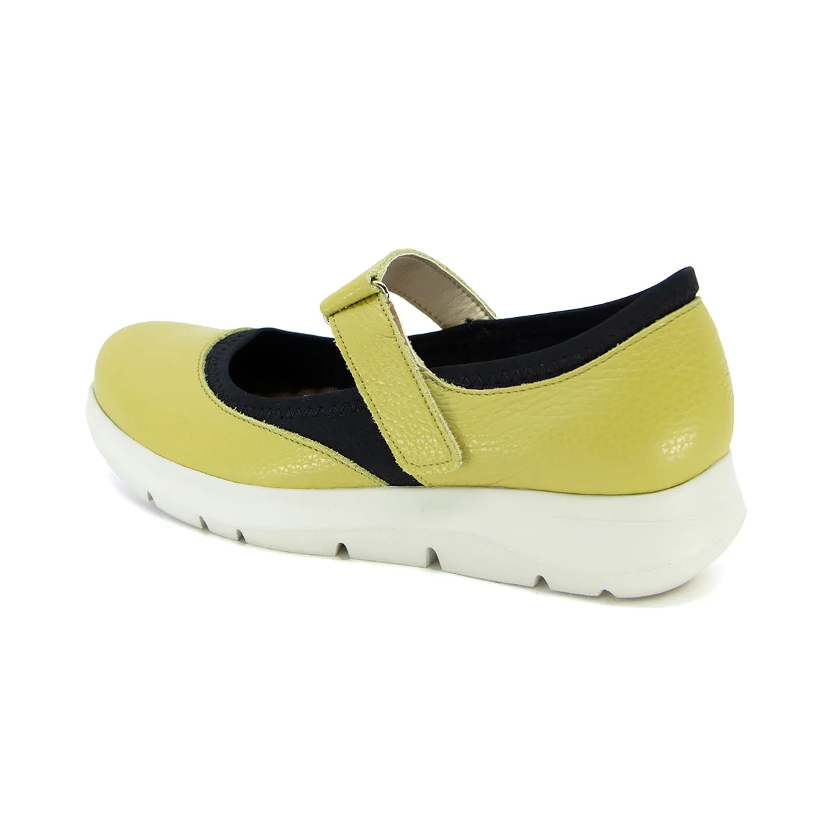 Himari Lime Soft Walking Sneaker Strap Flats