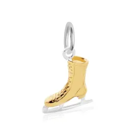 Ice Skate Charm Solid Gold