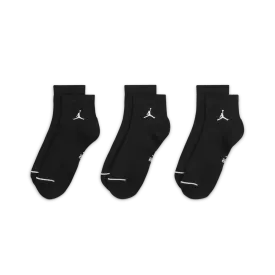 Jordan Everyday Ankle Socks (3 Pairs) 'Black/White'