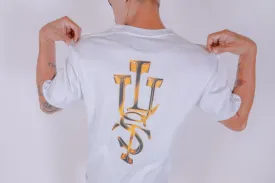 Lust Brand Gold Monogram White Tee