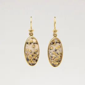 Montana agate & diamond drop earrings