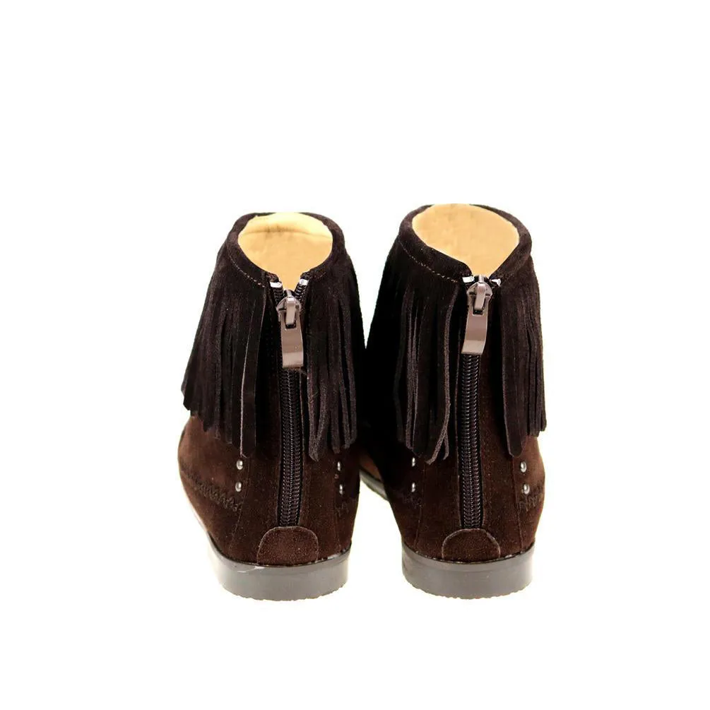 Montana West Genuine Hair-On Cowhide Western Booties