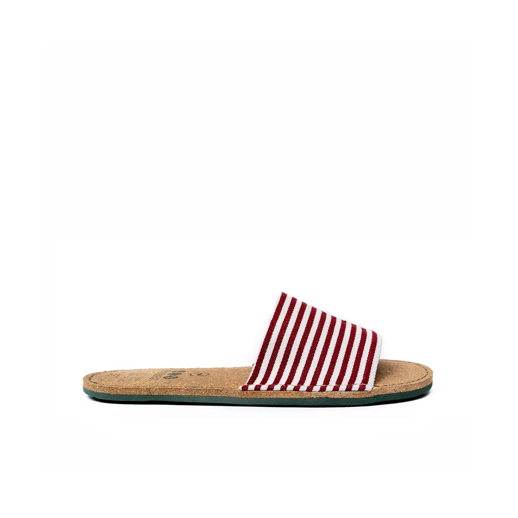 Vegan sandal white-bordeaux BEA015